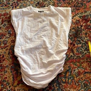 Afrm white shoulder tank